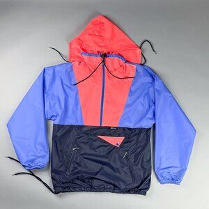 Vintage Kway Windbreaker | Vintage 90's Tri Color Pullover Packable Rain Coat